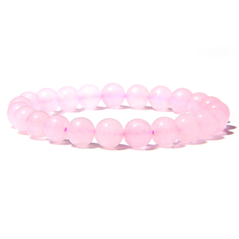 Natural Volcanic Stone and Agate Beaded Bracelet Geometric Round Unisex Fashion Jewelry