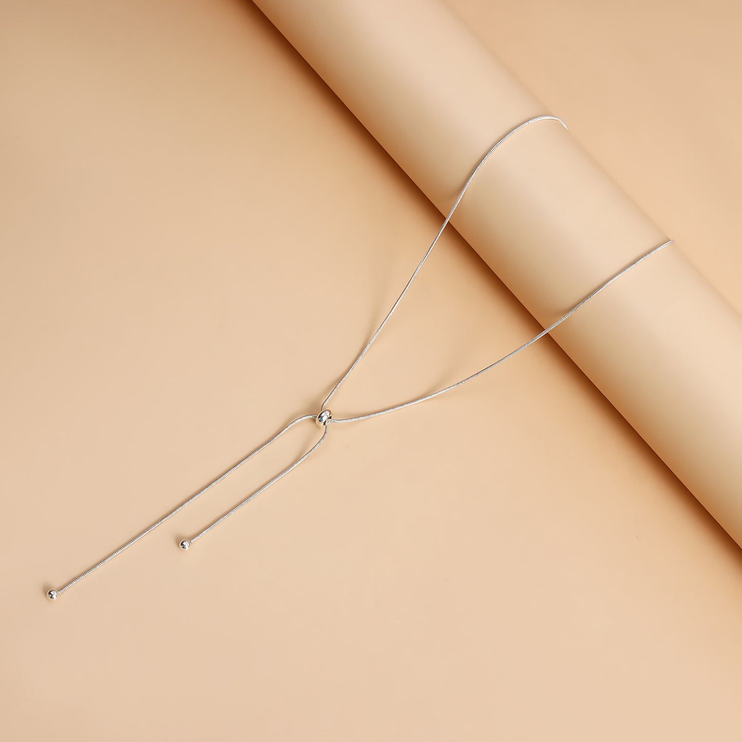 Minimalist Geometric Pendant Necklace for Women with Alloy Chain and Electroplated Finish, Long Layered Clavicle Chain