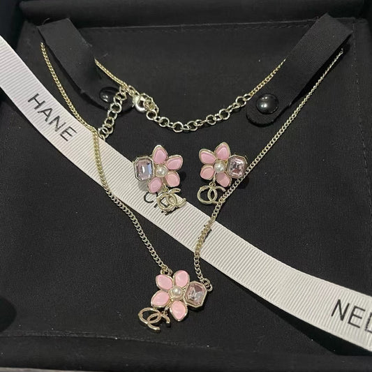 Luxury Gold Plated Brass Floral Crystal Flower Earrings with 925 Sterling Silver Posts for Women