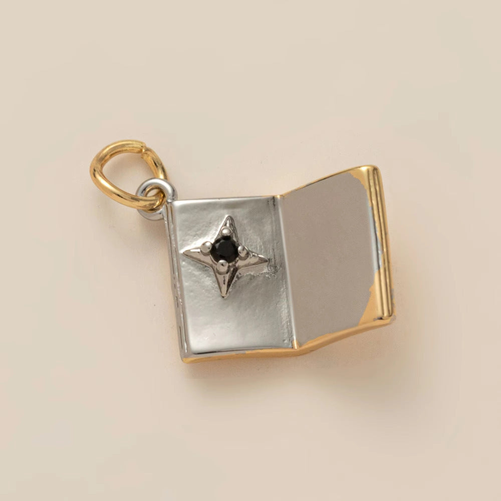 Minimalist Luxury 18K Gold Plated Brass Geometric Pendant Corn Chain Necklace Unisex