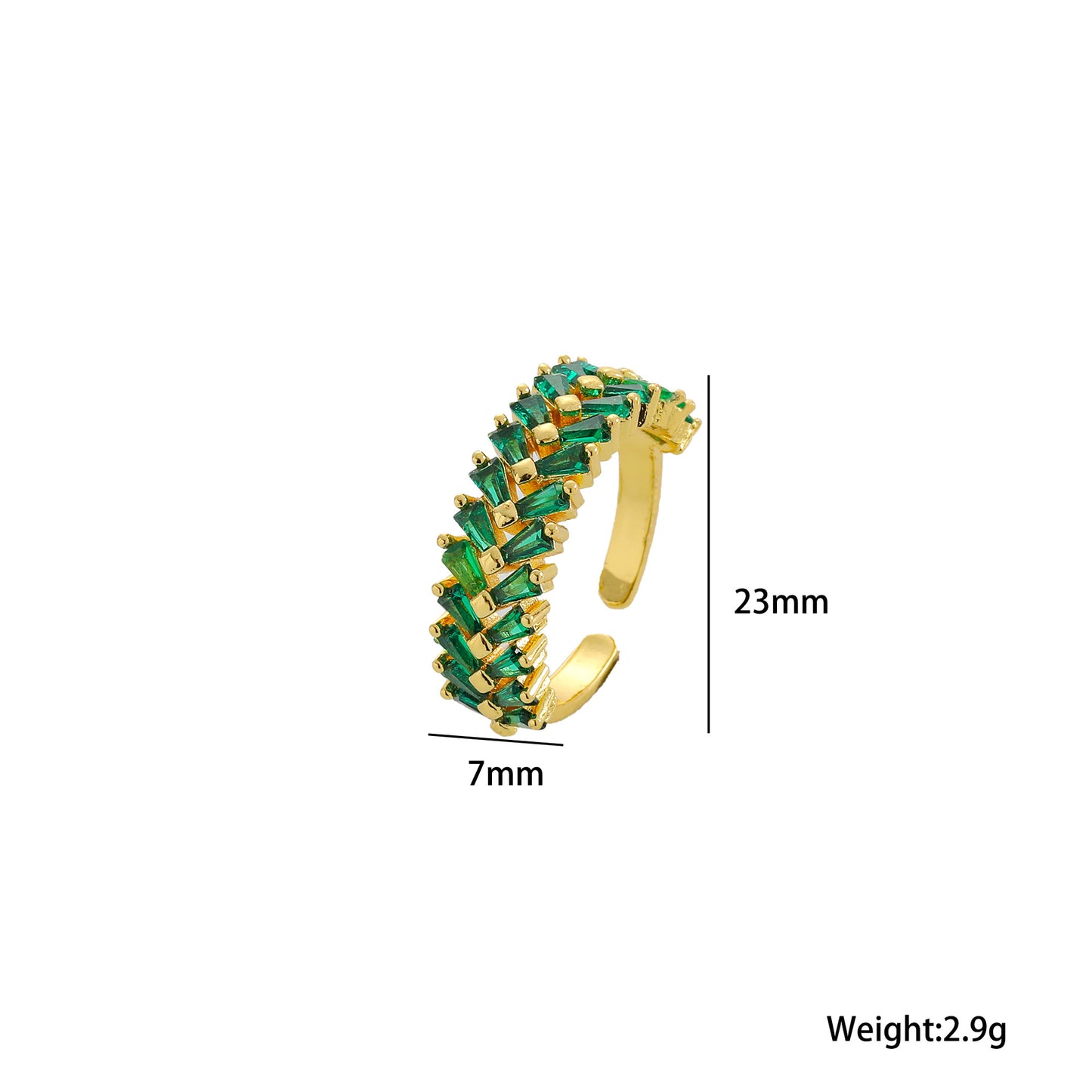 Anello in Acciaio al Titanio Geometrico Minimalista con Accenti di Zirconia per Donna Gioielli alla Moda con Fascia Aperta Regolabile