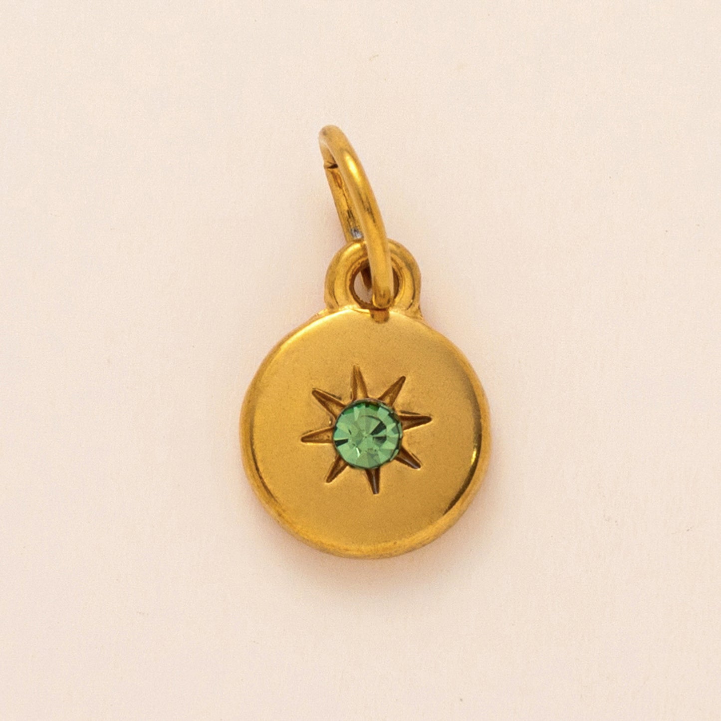 Vintage 18K Gold Plated PVD Stainless Steel Abstract Pendant Charm Bar