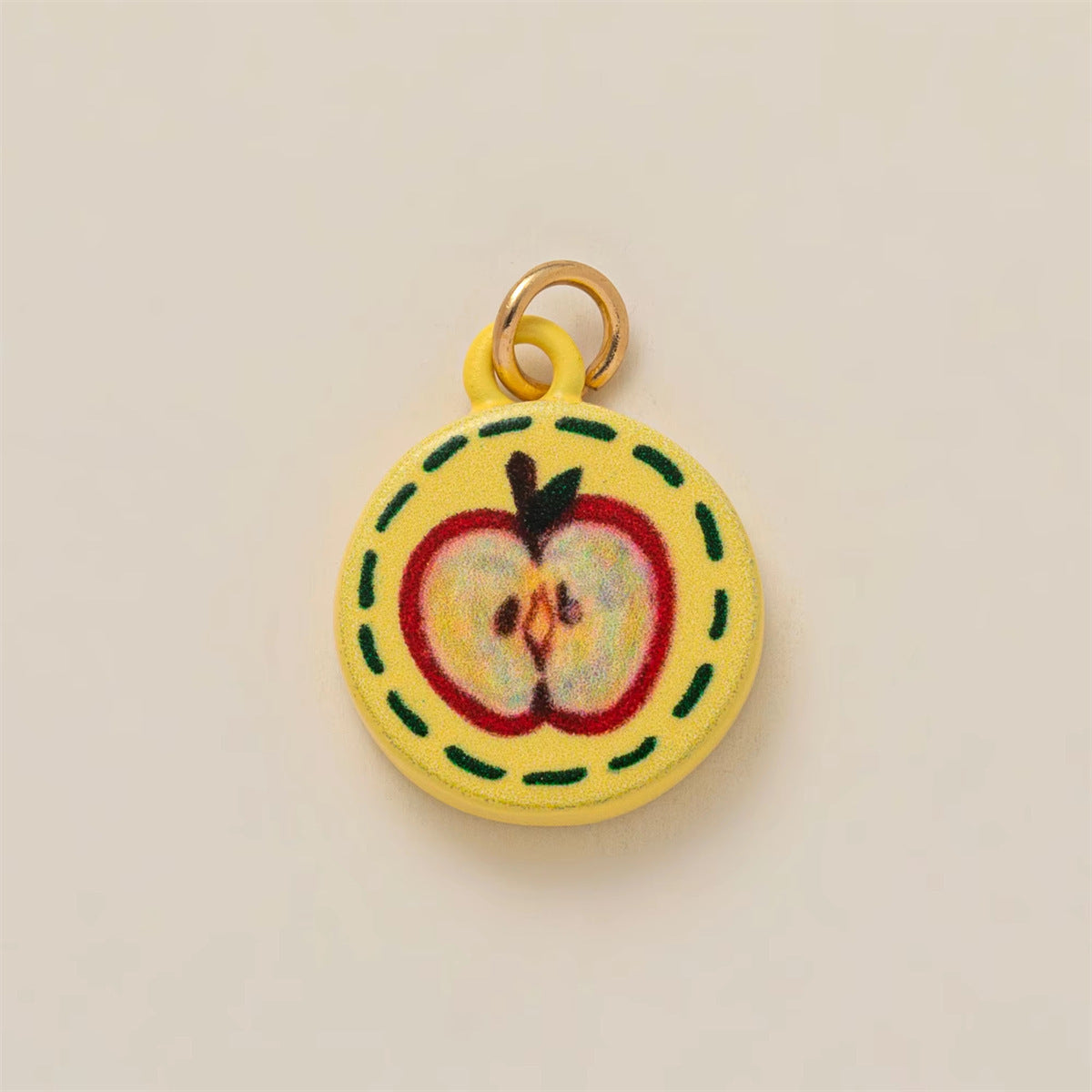 Sweet Brass Fruit Pendant Necklace with Cherry, Pineapple, Orange, Strawberry and Pear Charms