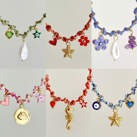Personalized Titanium Steel Plated Star Butterfly Pearl Charm Bar Necklace for Women