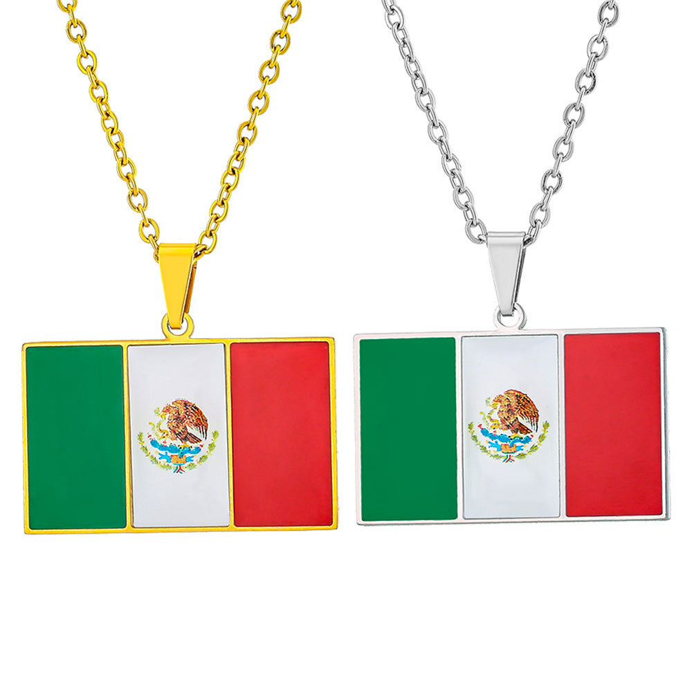 Collana a Pendente Quadrato Geometrico Minimalista in Acciaio Inox con Finitura Smaltata per Stile Unisex