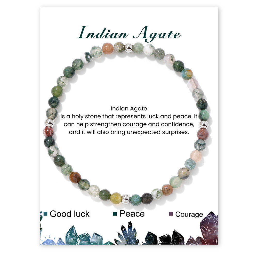 Elegant Sweet Hand-woven Geometric Stone Beaded Bracelet for Women