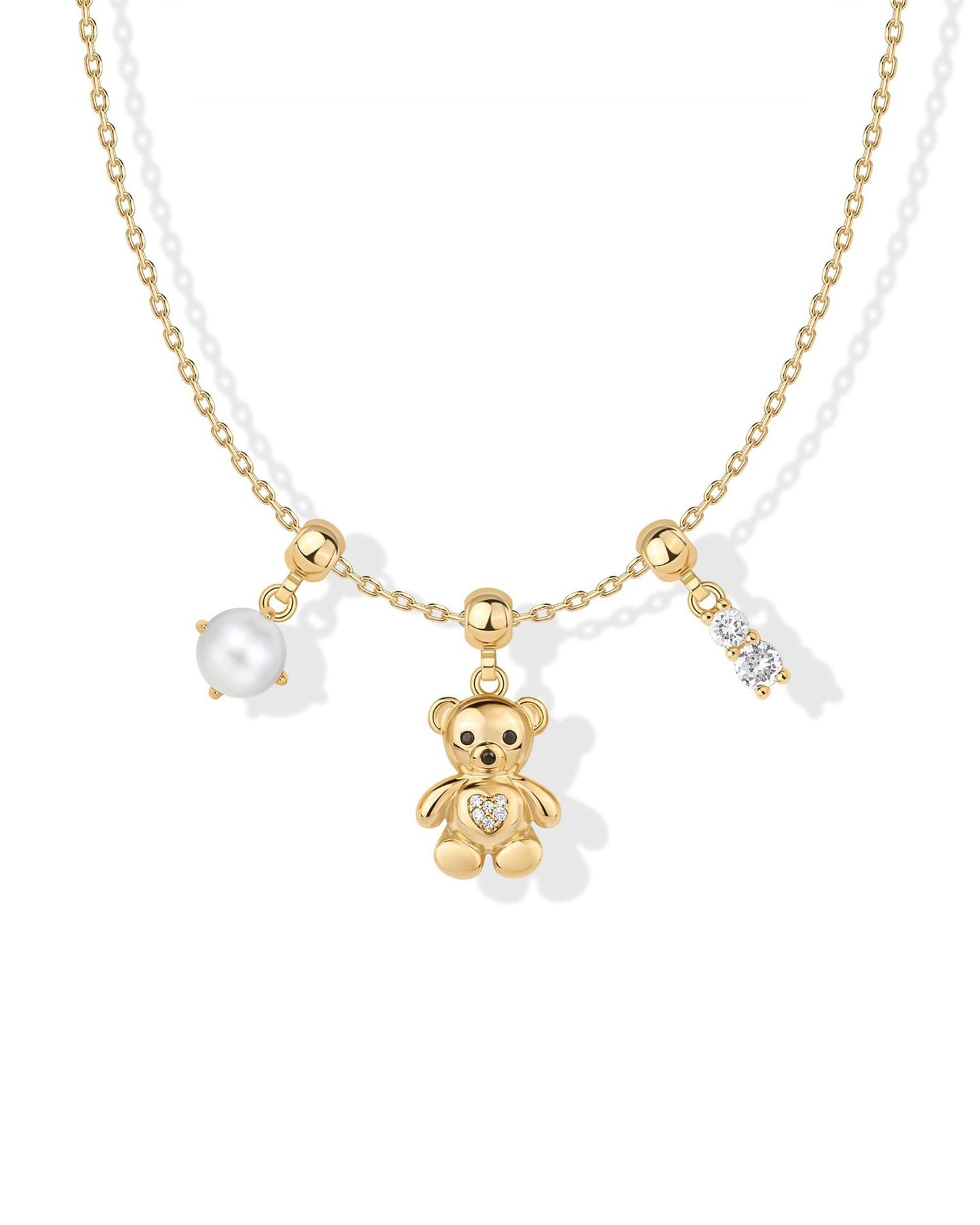 Minimalist Butterfly Heart Star Zircon Pendant Necklace for Women in Plated Copper with Mixed Gemstone Inlay