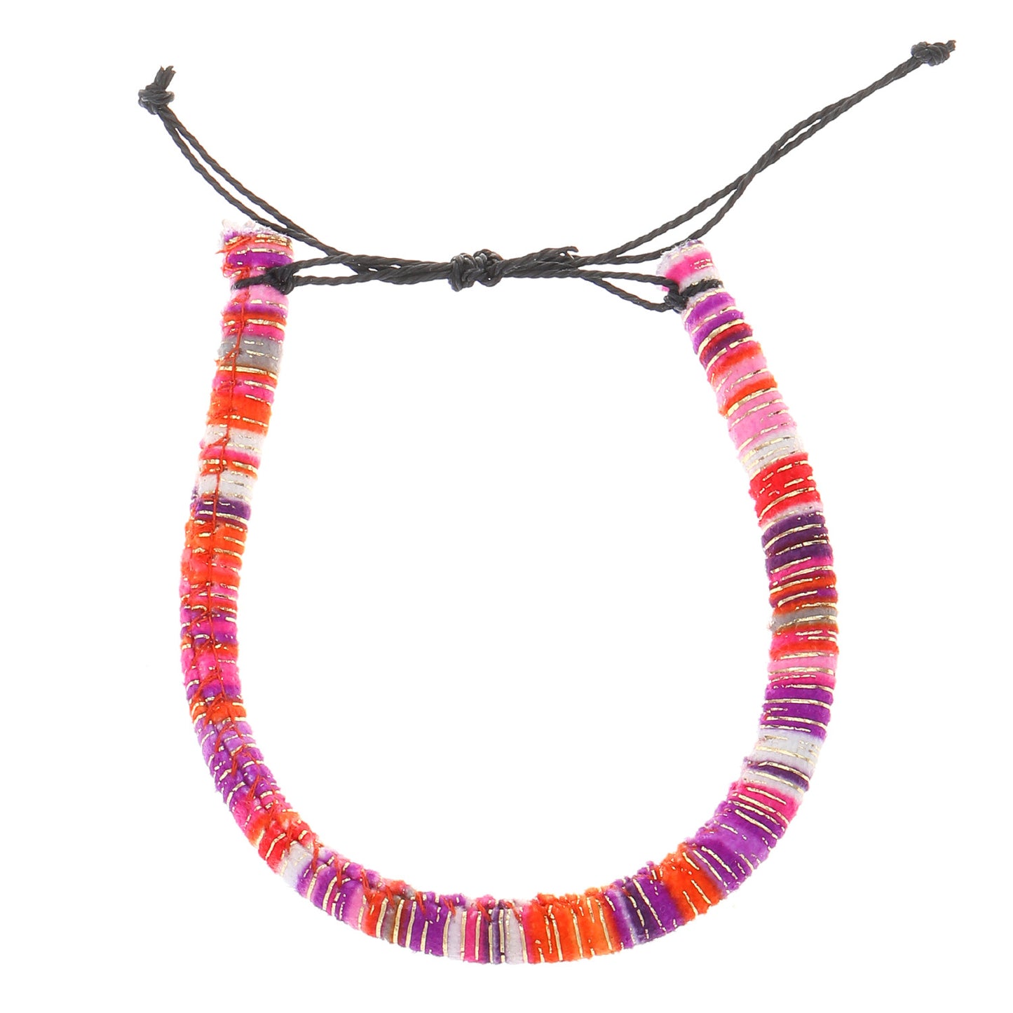 Braccialetto dell'Amicizia Bohemien in Tessuto Intrecciato Gradiente Arcobaleno Unisex Fatto a Mano con Cordino Intrecciato