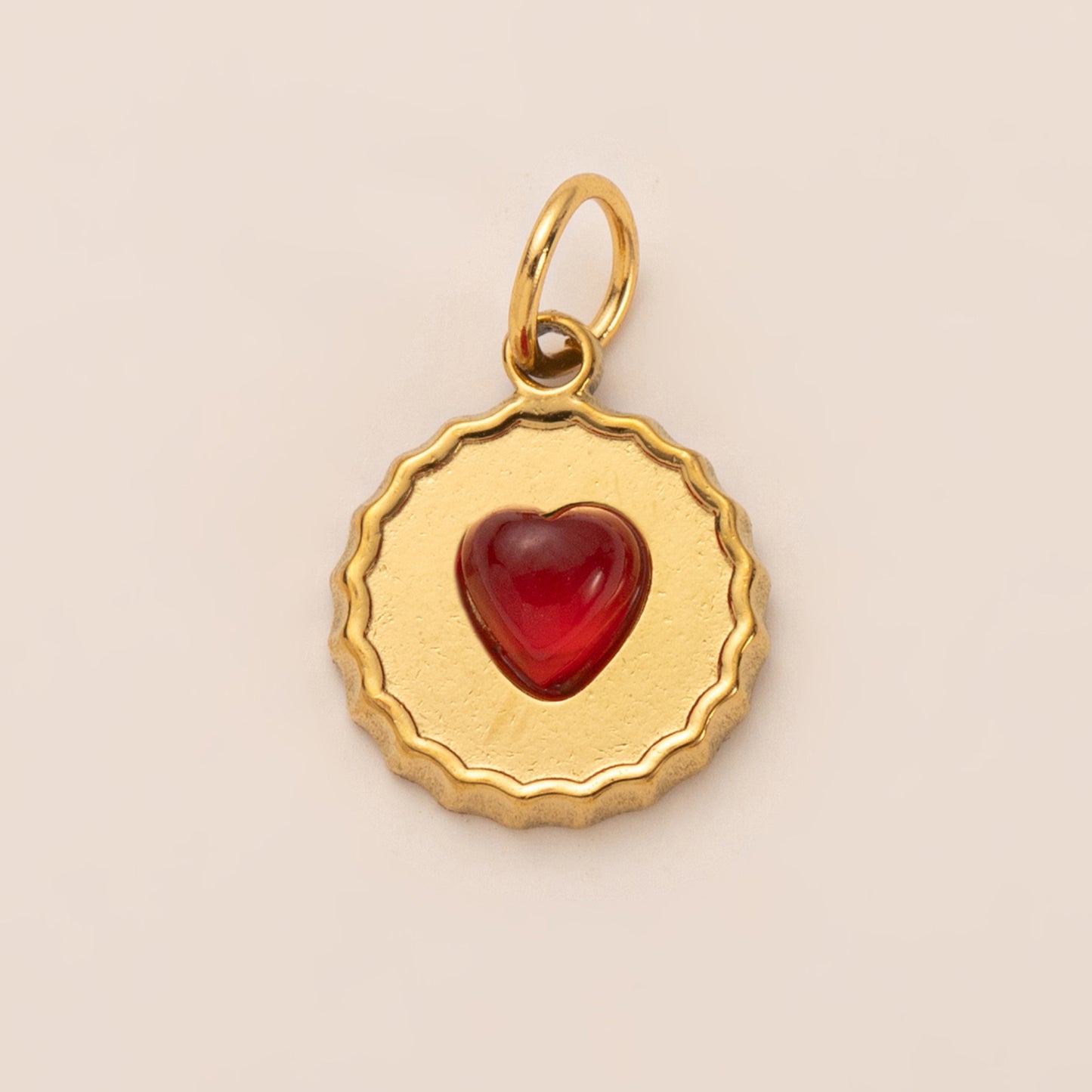 Casual Elegant Heart Stainless Steel PVD 18K Gold Plated Pendant Necklace for Unisex