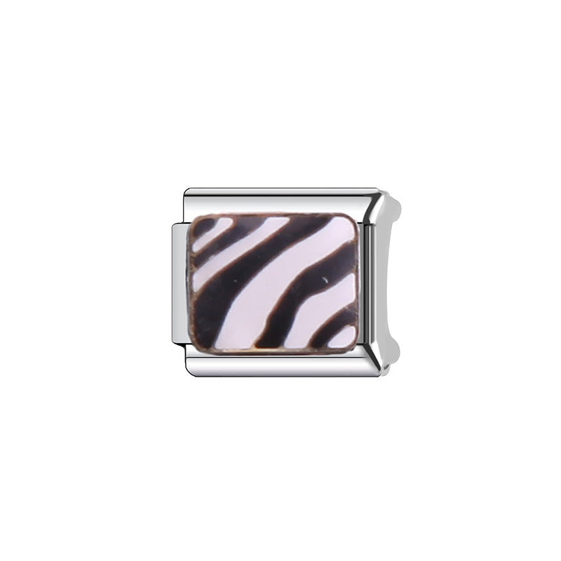Sweet Cartoon Character Stainless Steel Plated DIY Charm Bar Watch Strap