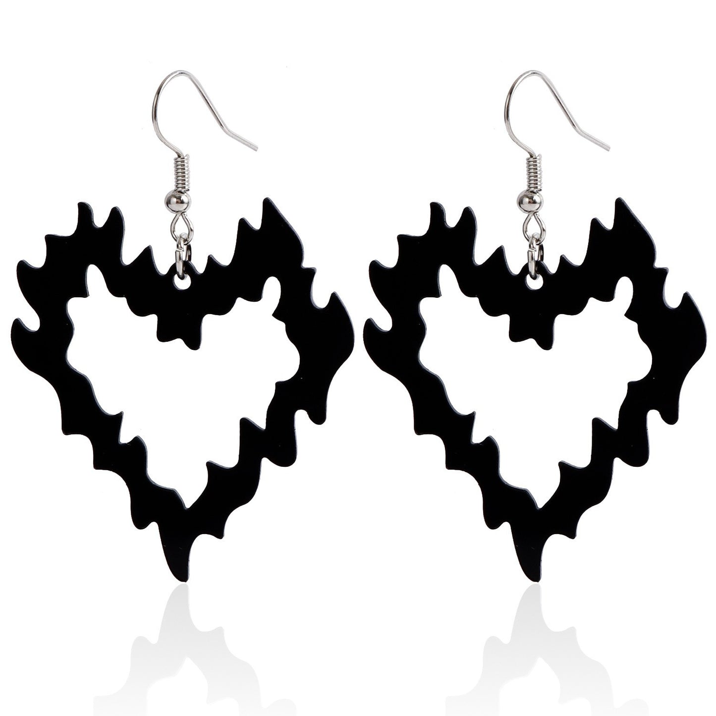 Vintage Geometric Long Black Resin Cross Earrings for Women with Plated Alloy Finish