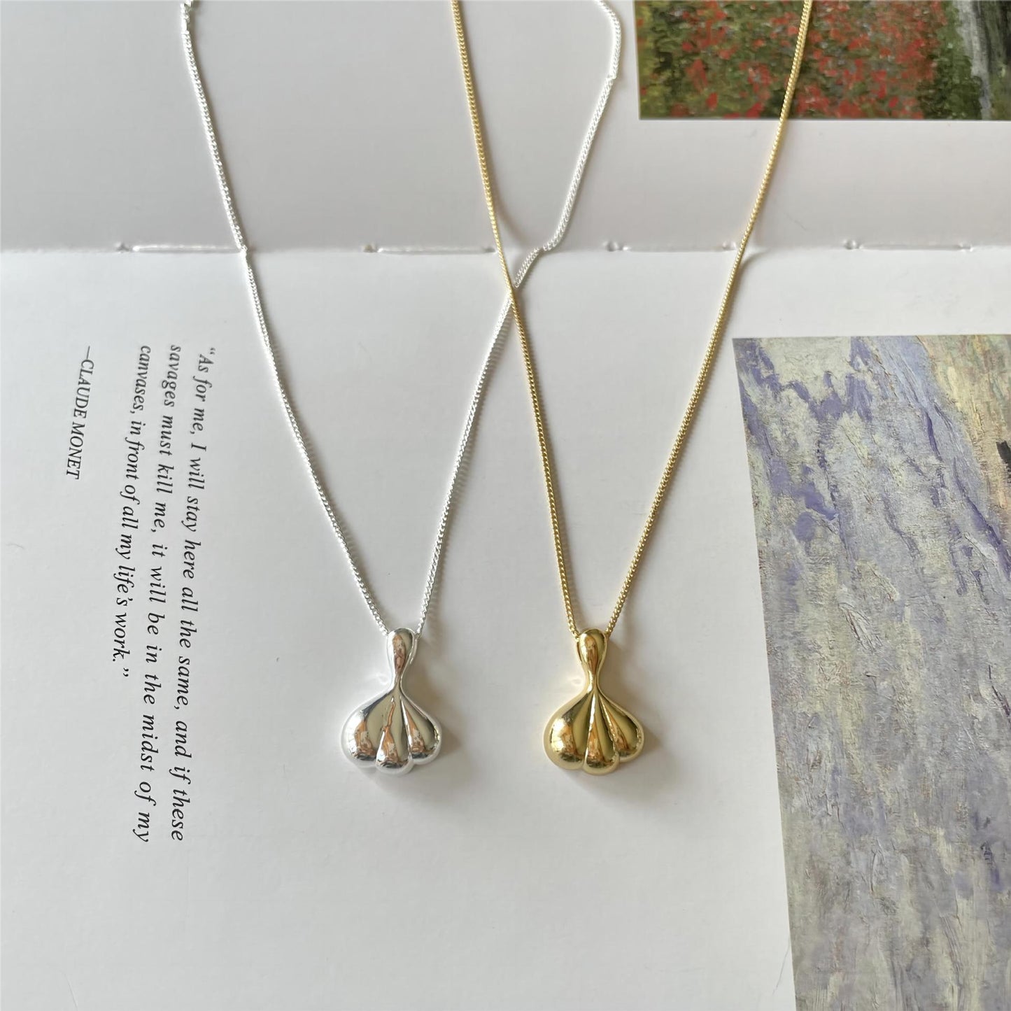 Minimalist Geometric Rainbow Pendant Necklace in 925 Sterling Silver with Plated Finish on Snake Chain