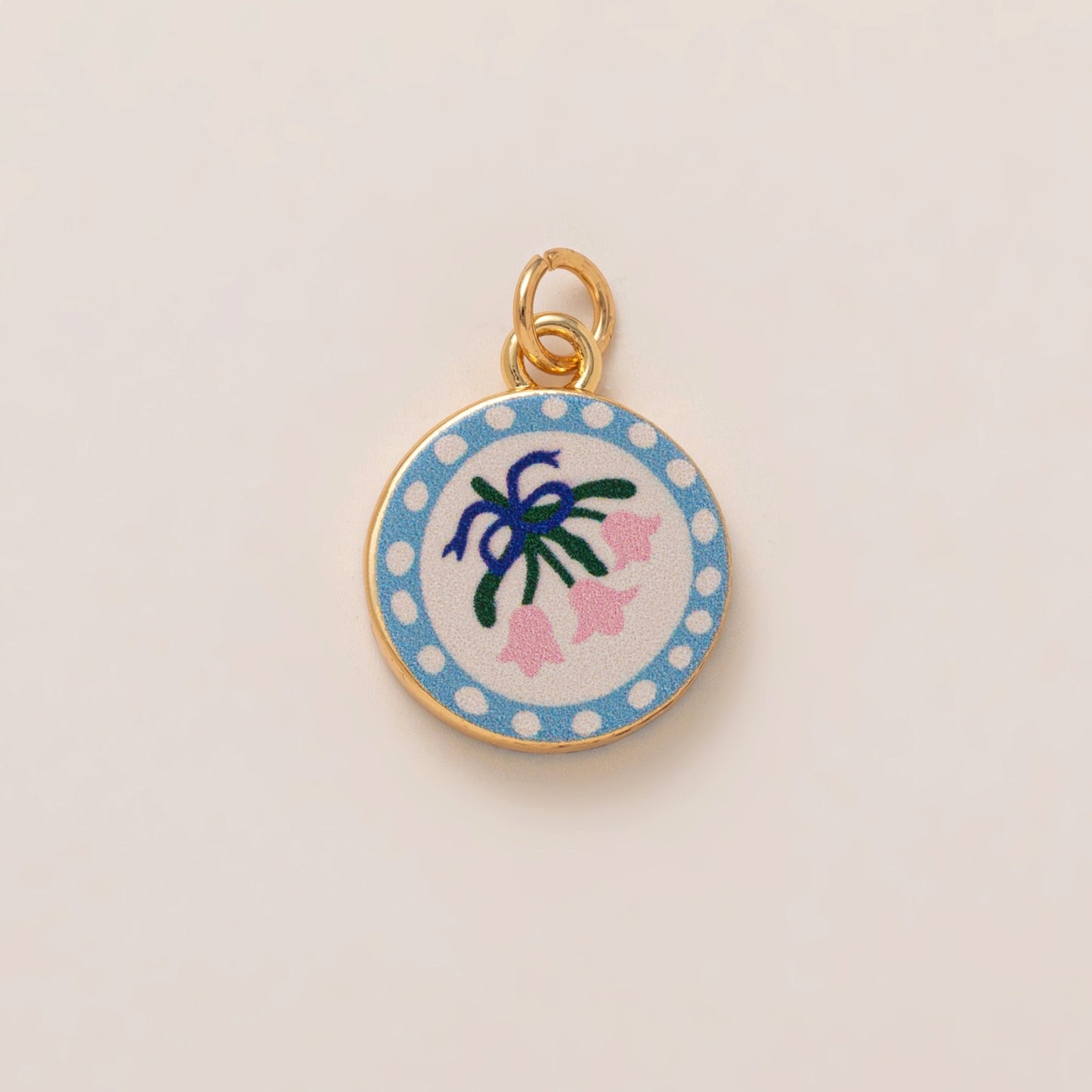 Vintage Floral Moon Star Letter Enamel Plated Brass Shoe Charm