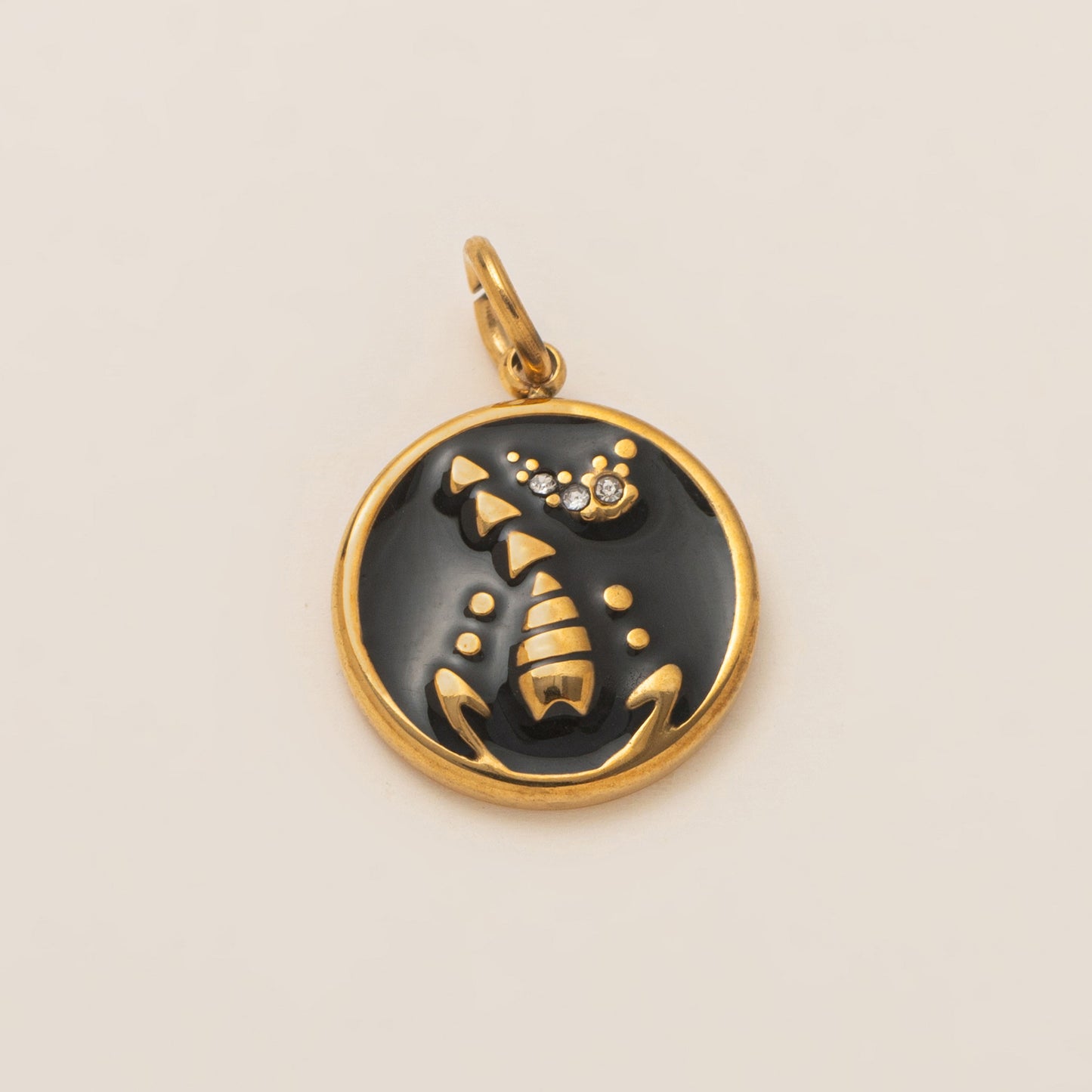 Minimalist Stainless Steel PVD 18K Gold Plated Zodiac Charm Bar