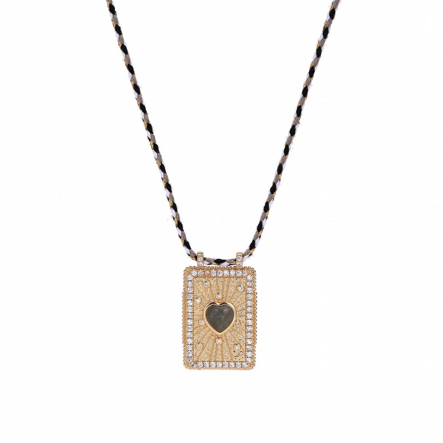 Bohemian Style Vintage Sun Moon and Evil Eye Pendant Necklace for Women with Copper Heart Charm and Star Motifs on Standard Chain