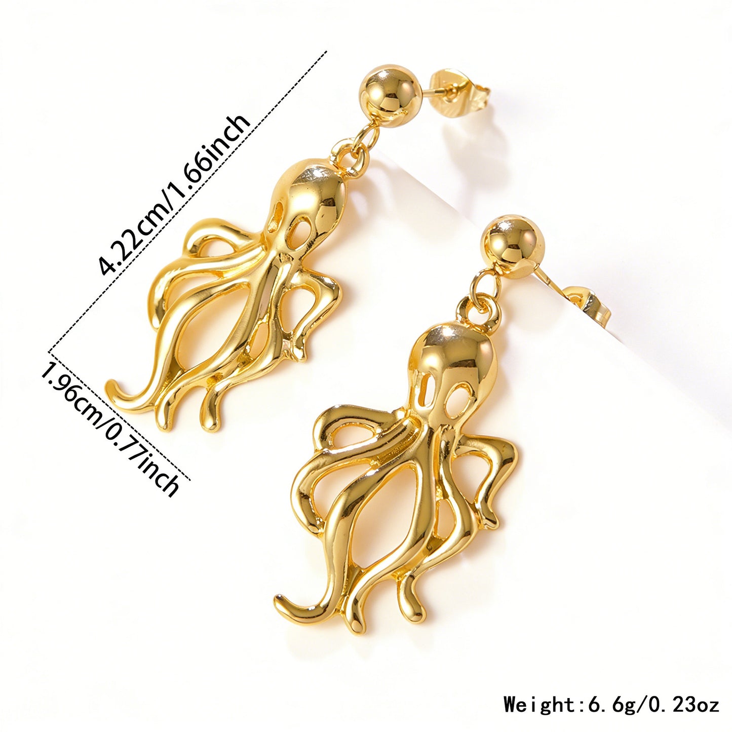 Elegant Stainless Steel Starfish Shell Pearl Stud Earrings for Women