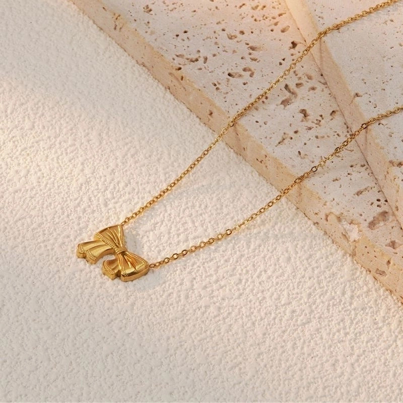 Elegant Titanium Steel Plated Multi-Layer Necklace with Heart Star Floral Geometric and Letter Pendants for Women