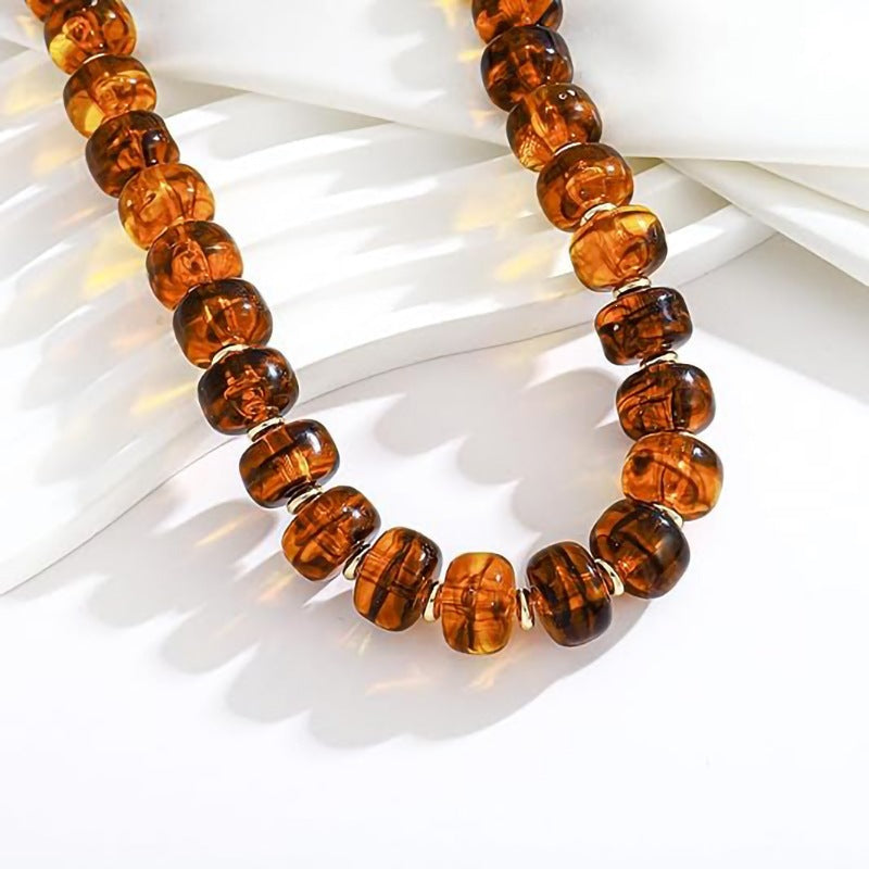 Bohemian Casual Geometric Resin Acrylic Necklace for Women