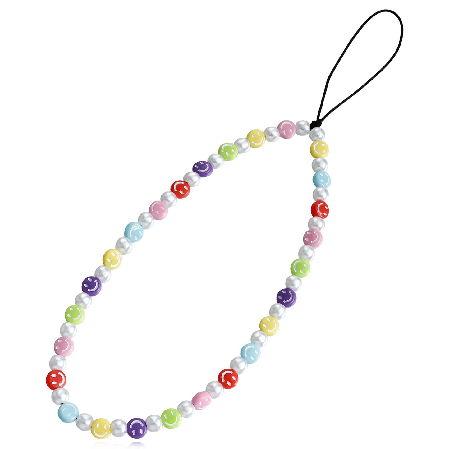 Minimalist Heart Floral Acrylic Plated Charm Bar Phone Strap