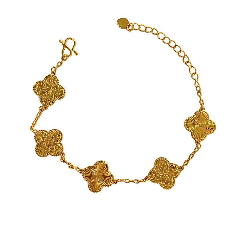 Minimalist Luxury Gold Plated Brass Laser Bracelet for Unisex