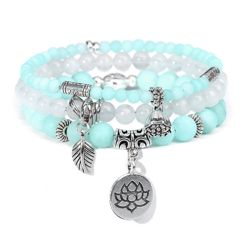 Bohemian Sweet Floral Agate Bracelet Unisex
