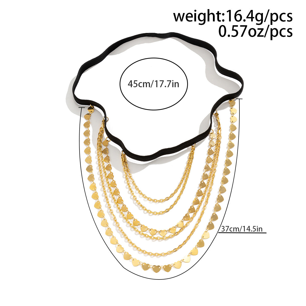 Cavigliera a Strati da Donna, Stile Western Geometrico con Intarsi in Lega e Gemme Artificiali