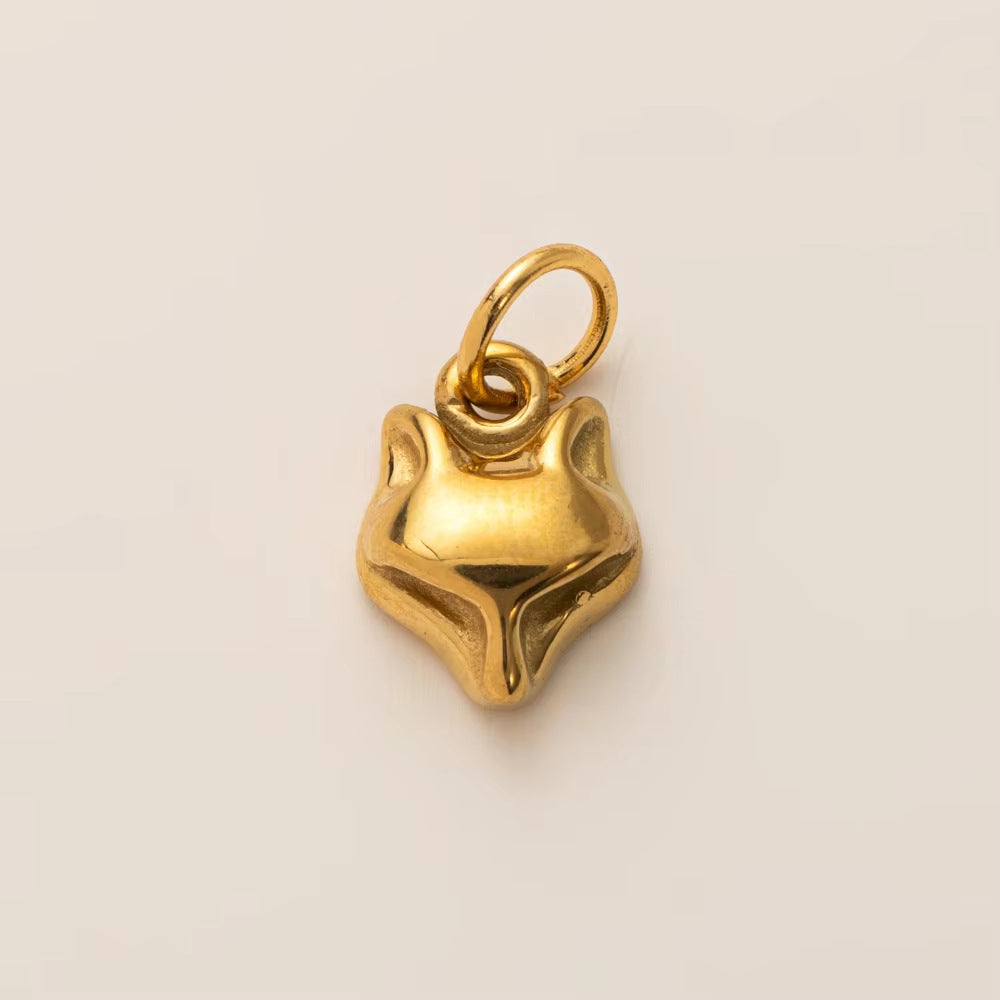 Vintage 18K Gold Plated Stainless Steel Animal Pendant Charm Bar for Women