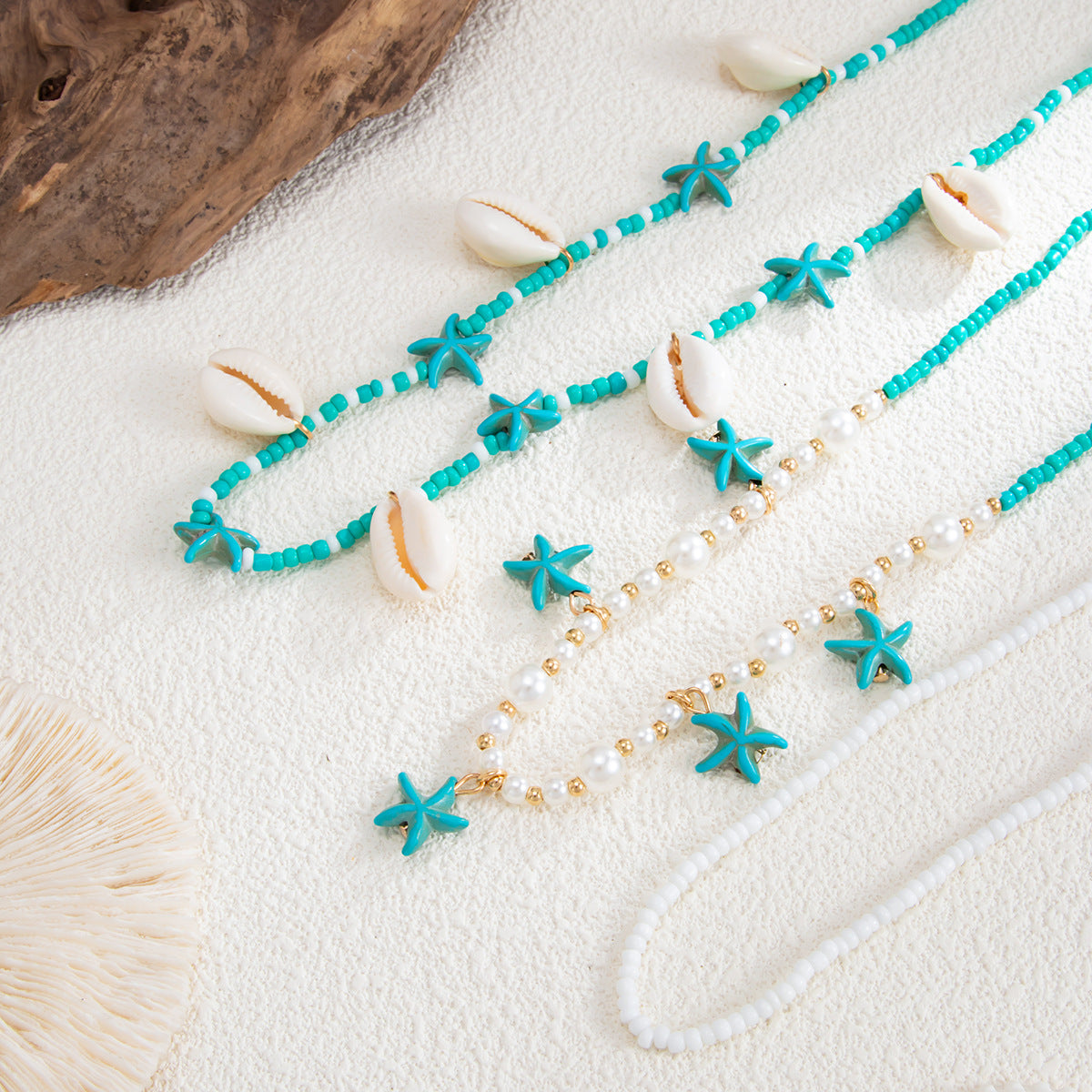 Bohemian Shell Starfish Body Chain Multi-Layer Elastic Waist Chain for Women