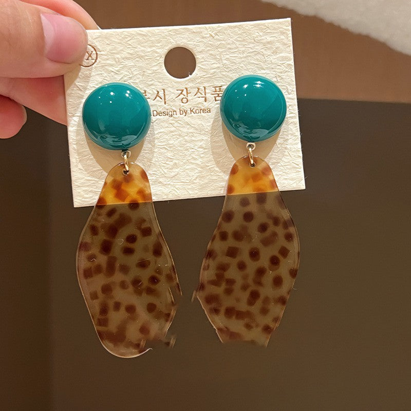 Orecchini a perno geometrici minimalisti in lega con placcatura in rodio da donna, gioielli per orecchie artistici di ispirazione vintage con perni in argento sterling 925