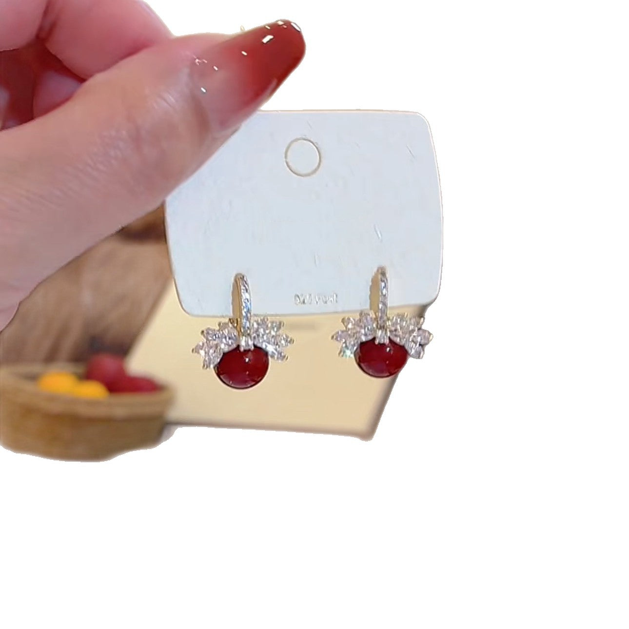 Orecchini Minimalisti Geometrici con Perle, Intarsio di Zirconi e Perno in Argento Placcato Oro da Donna