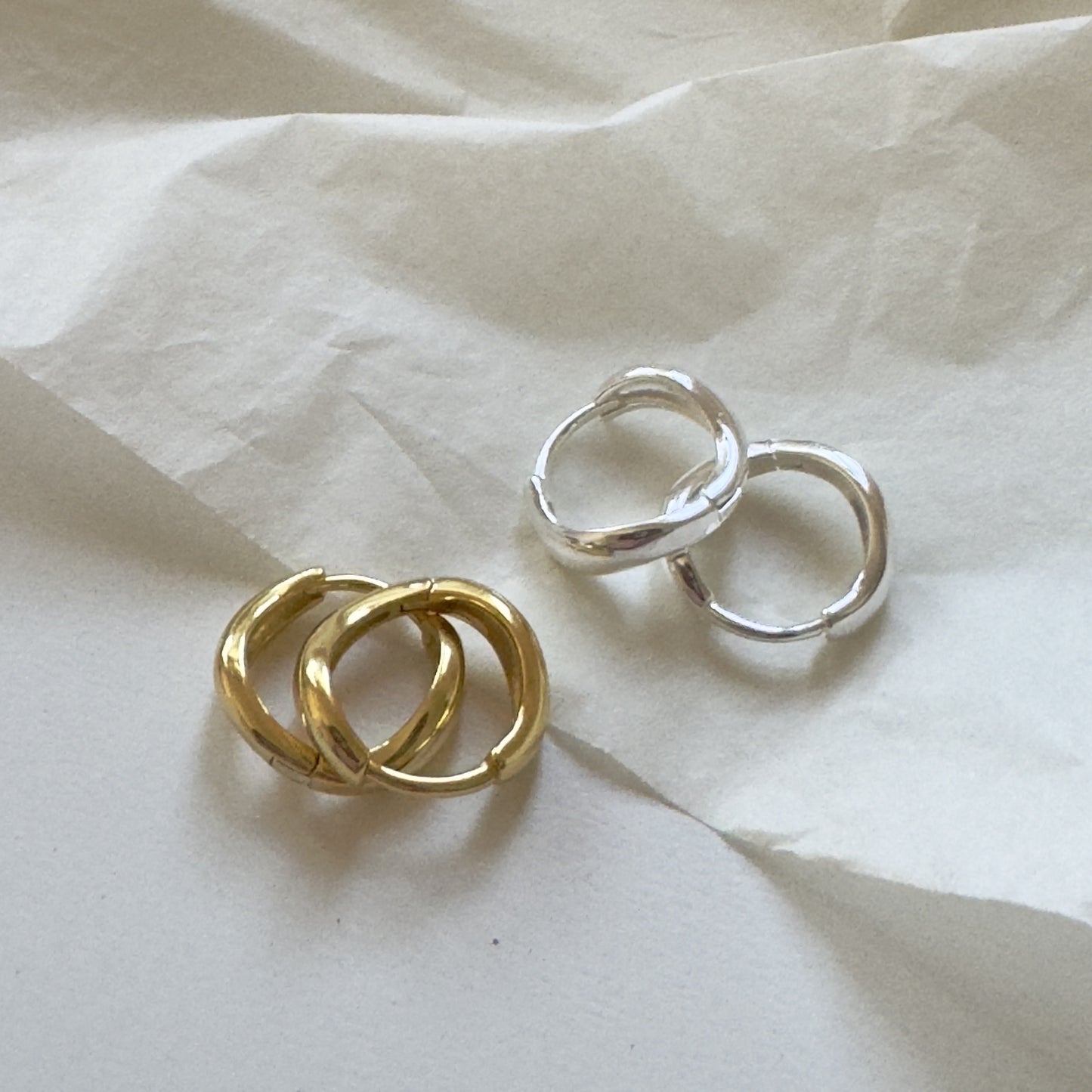Minimalist Sweet 925 Sterling Silver Plated Geometric Letter Earrings