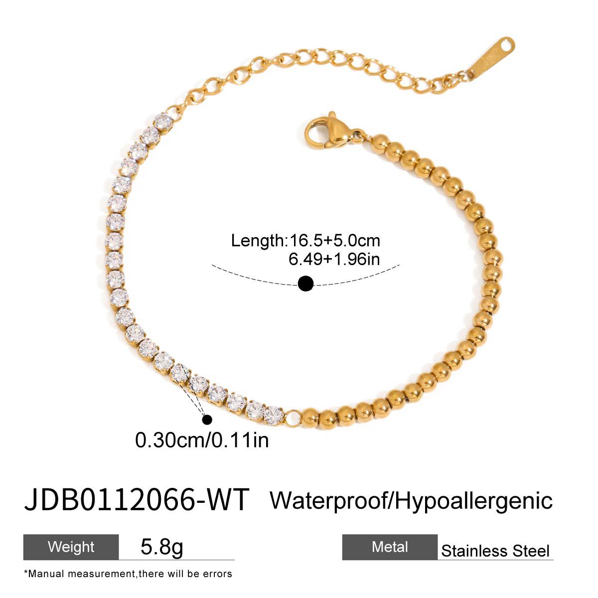 Minimalist Elegant Geometric Stainless Steel and Titanium Steel Ring Bracelet Set with Curb Chain for Women
