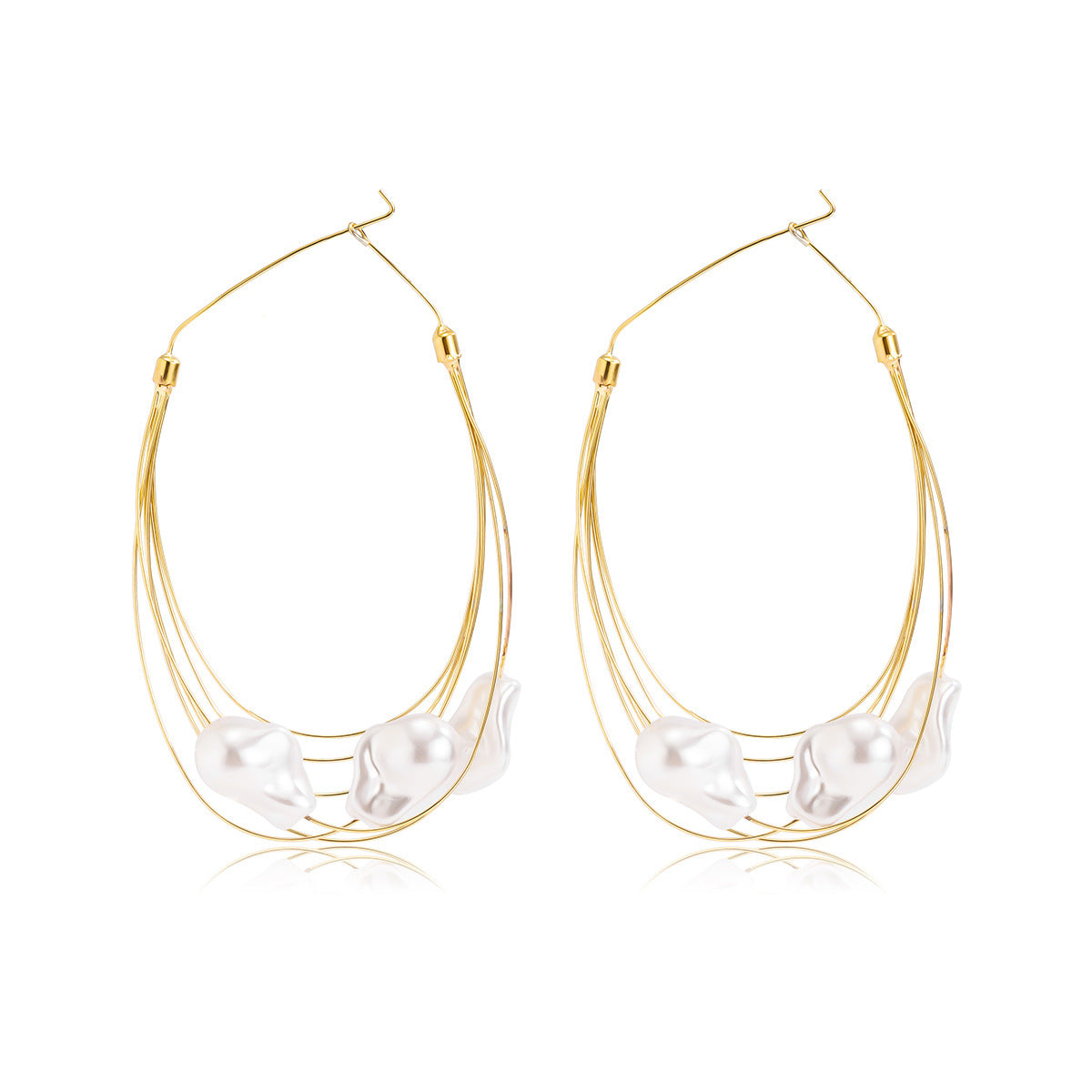 Orecchini geometrici da donna, stile bohémien vintage, orecchini pendenti placcati in metallo con catenella, gioielli di moda per uso aziendale e casual