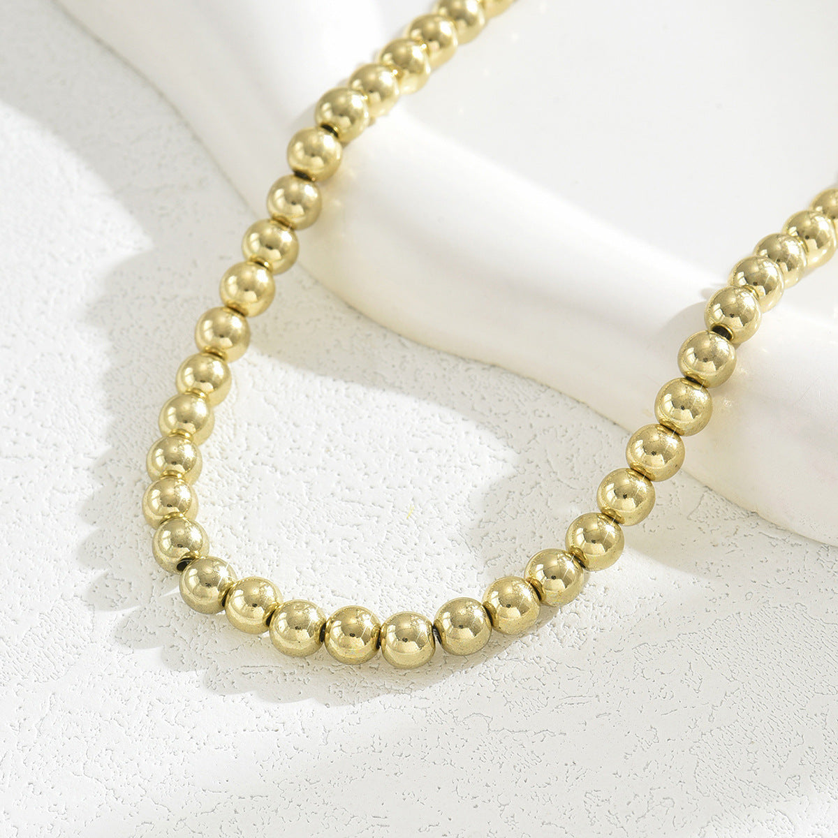Collana Pendente a U Geometrico Minimalista in Rame Placcato da Donna, Catenina alla Moda per Clavicola
