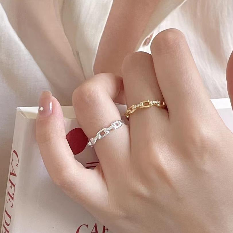 Minimalist Sweet 925 Sterling Silver Heart Ring with Diamond Inlay Polka Dot Geometric Design for Women