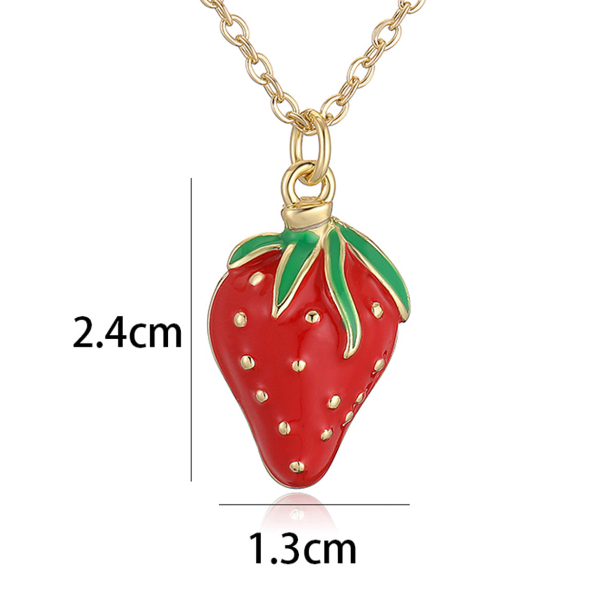 Barra de Abalorio de Frutas Esmaltadas Minimalistas con Baño de Oro de 18K