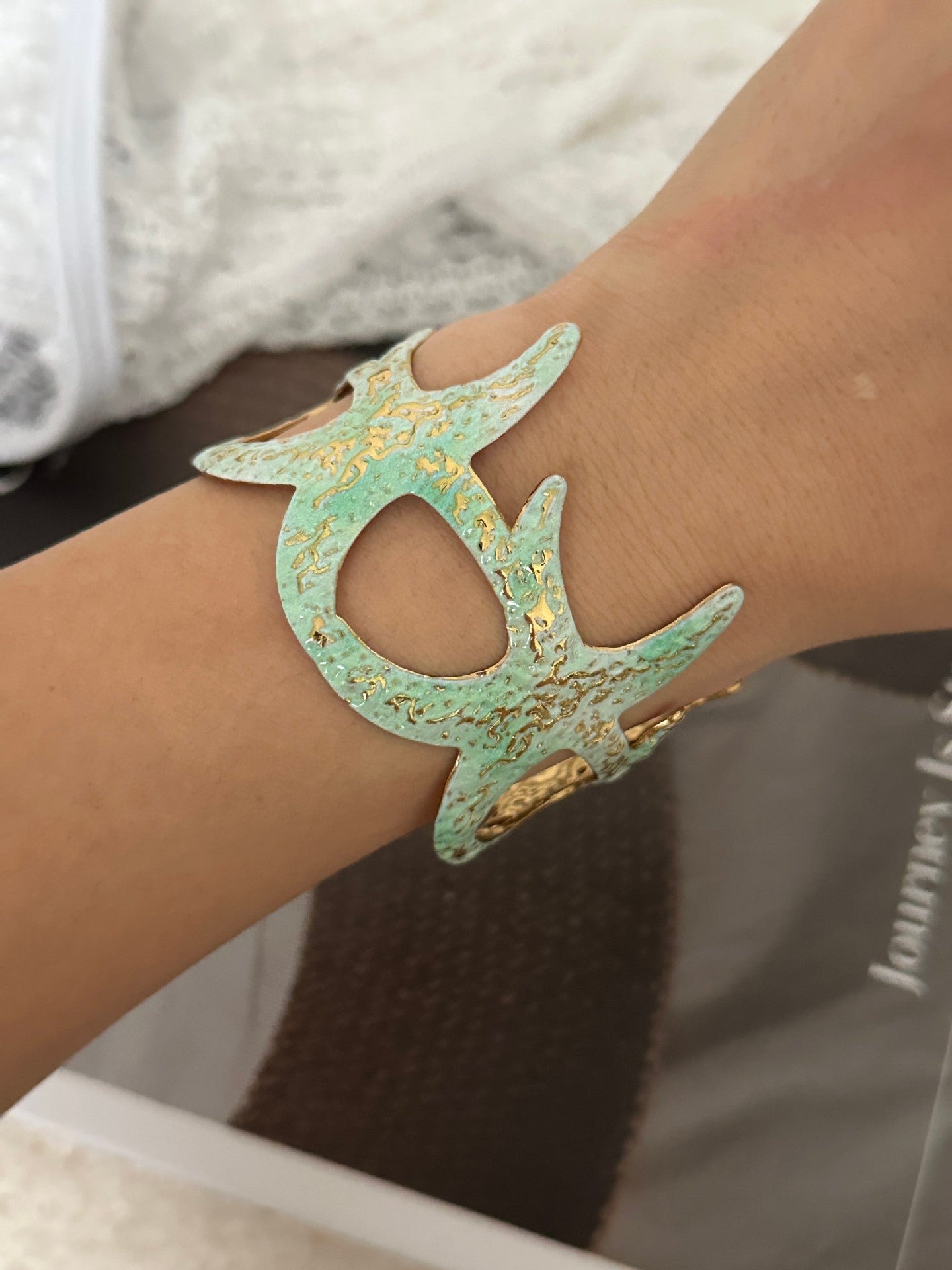 Starfish Stainless Steel Plated Bracelet for Women