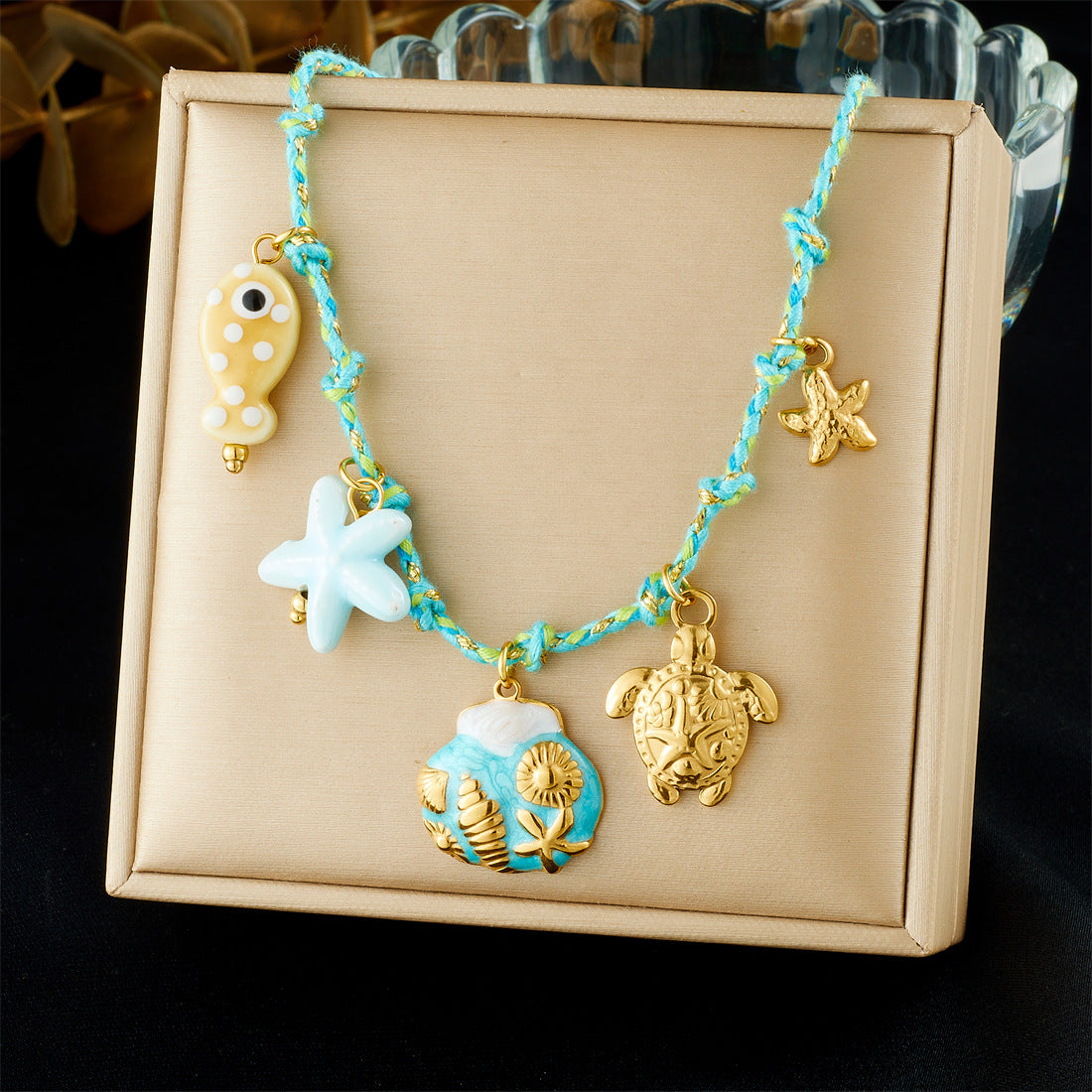 Gold Plated Stainless Steel Star and Animal Pendant Necklace for Women