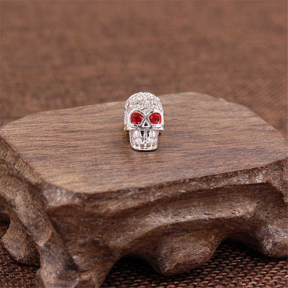Plated Alloy Rhinestone Charm Bar