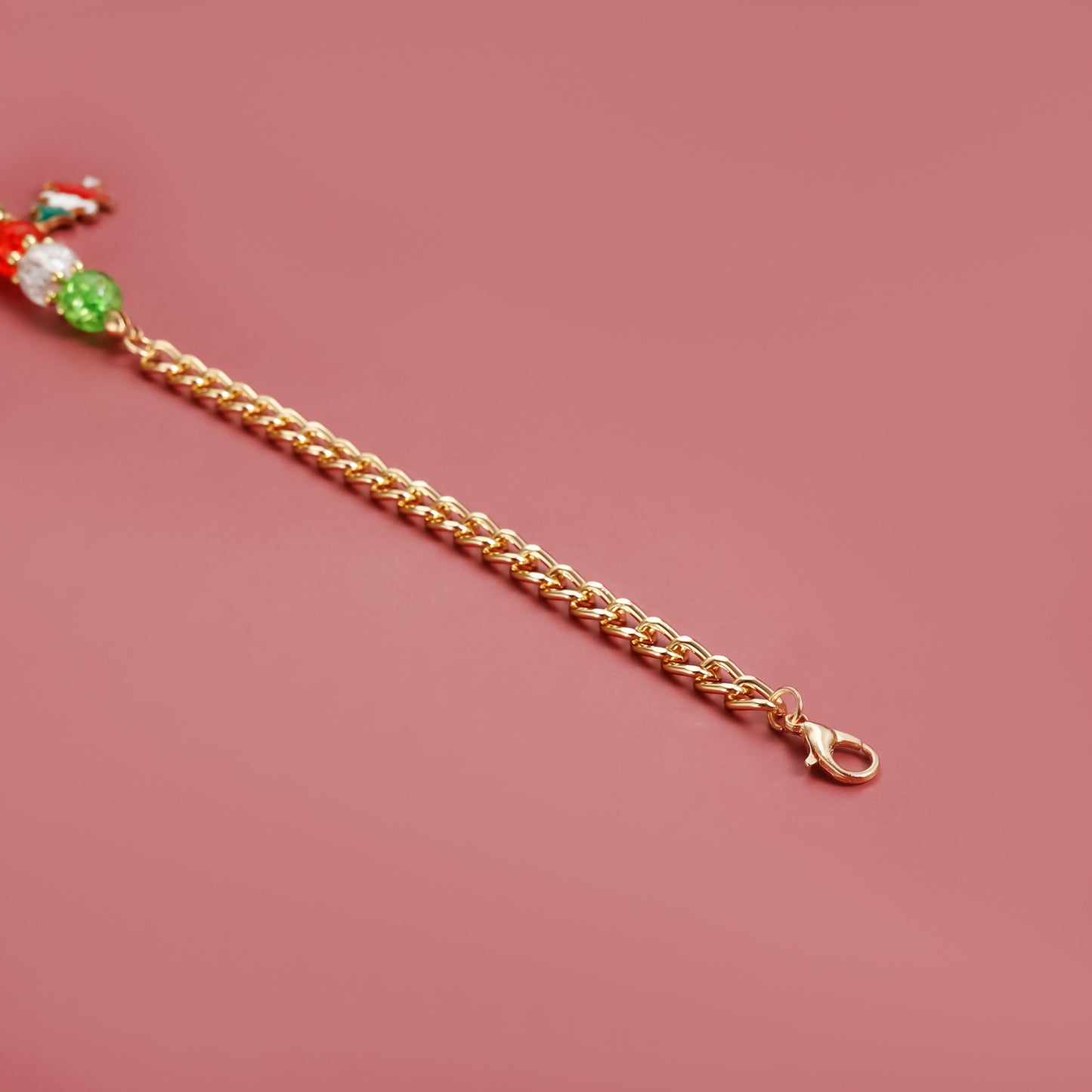 Festive Christmas Santa Pendant Necklace for Women Alloy Geometric Choker with Plated Finish Holiday Gift