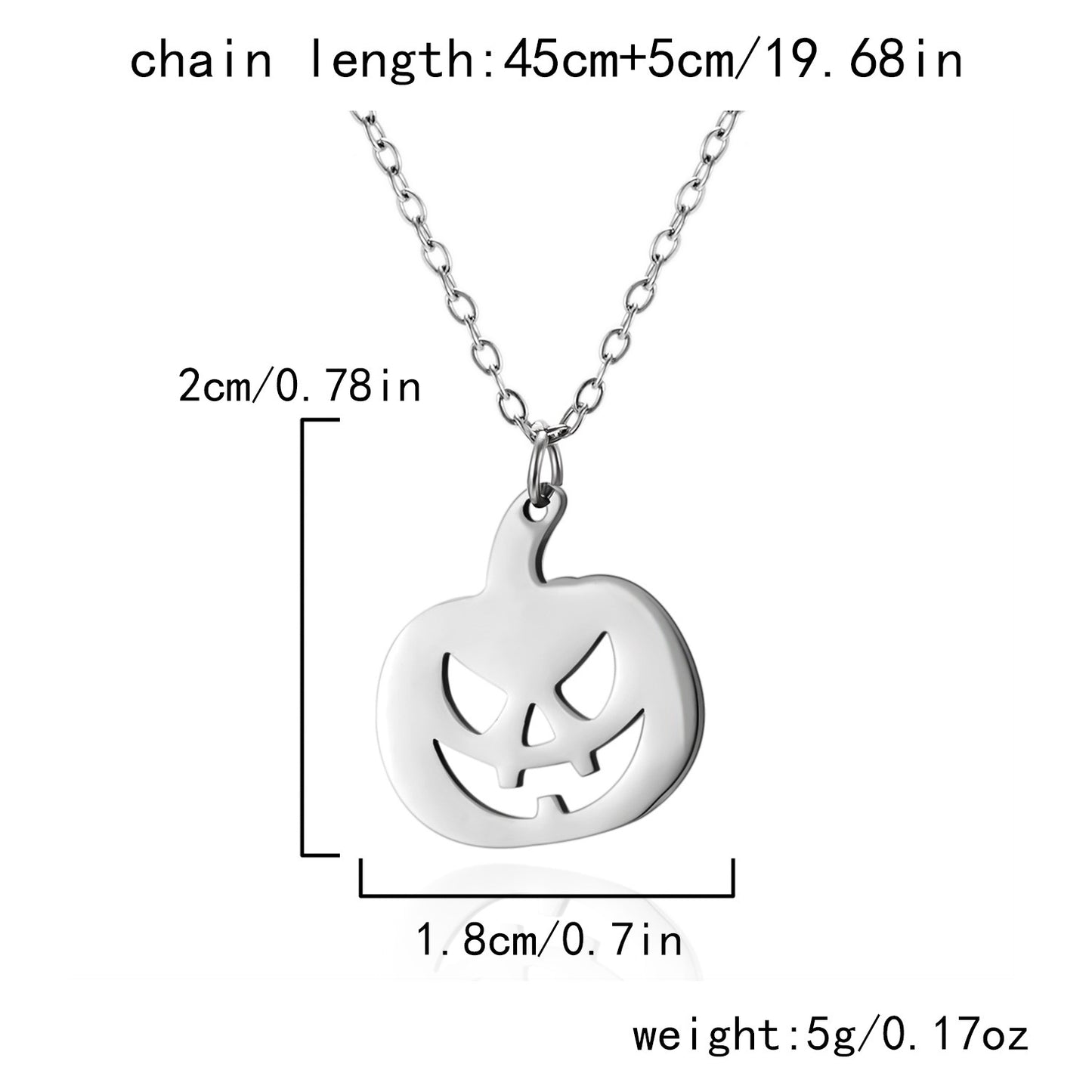 Collar con colgante de fantasma de Halloween con cadena de acero inoxidable, diseño de calabaza y calavera galvanizado, accesorio de moda unisex
