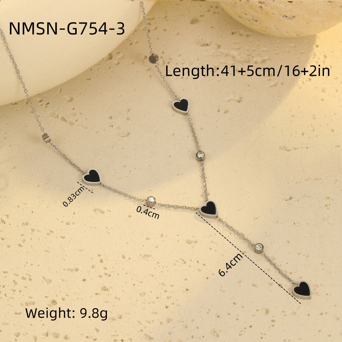 Minimalist Heart-Shaped Stainless Steel Pendant Necklace with Gold Plating for Women