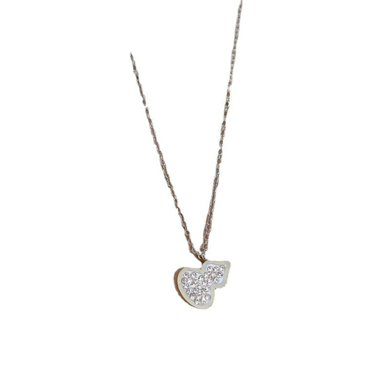 Collana Minimalista di Lusso a Forma di Zucca in Acciaio al Titanio da Donna con Placcatura in Oro e Delicata Catena a Maglie