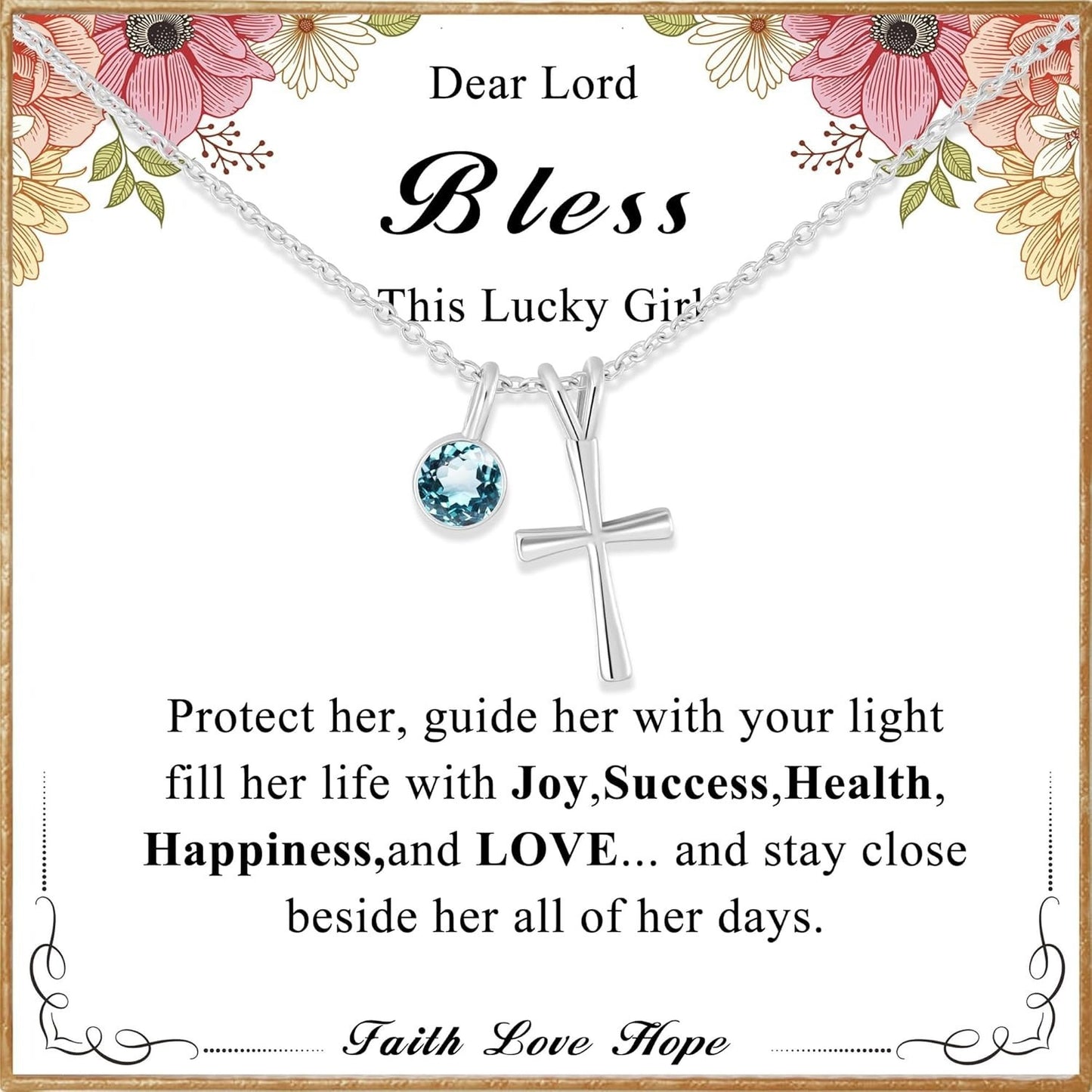 Sweet Geometric Cross Stainless Steel Pendant Brass Plated Necklace for Women