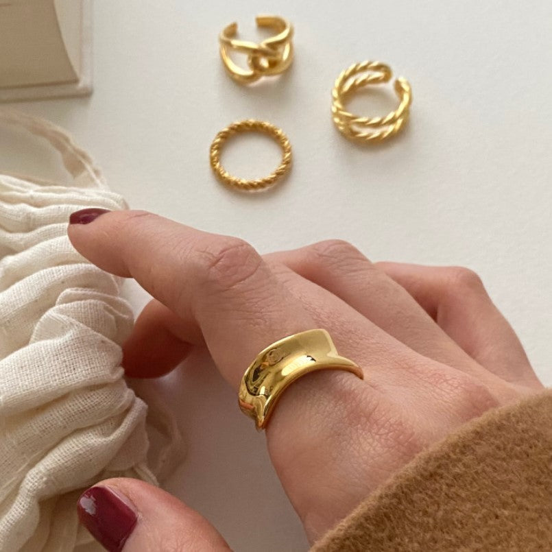 Minimalist 925 Sterling Silver Geometric Ring for Women
