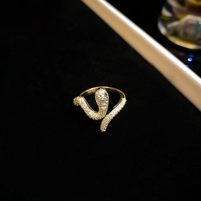 Anello elegante e geometrico ispirato alle perle con intarsio in zircone da donna, anello minimalista alla moda da dito indice, gioielli di lusso per le mani