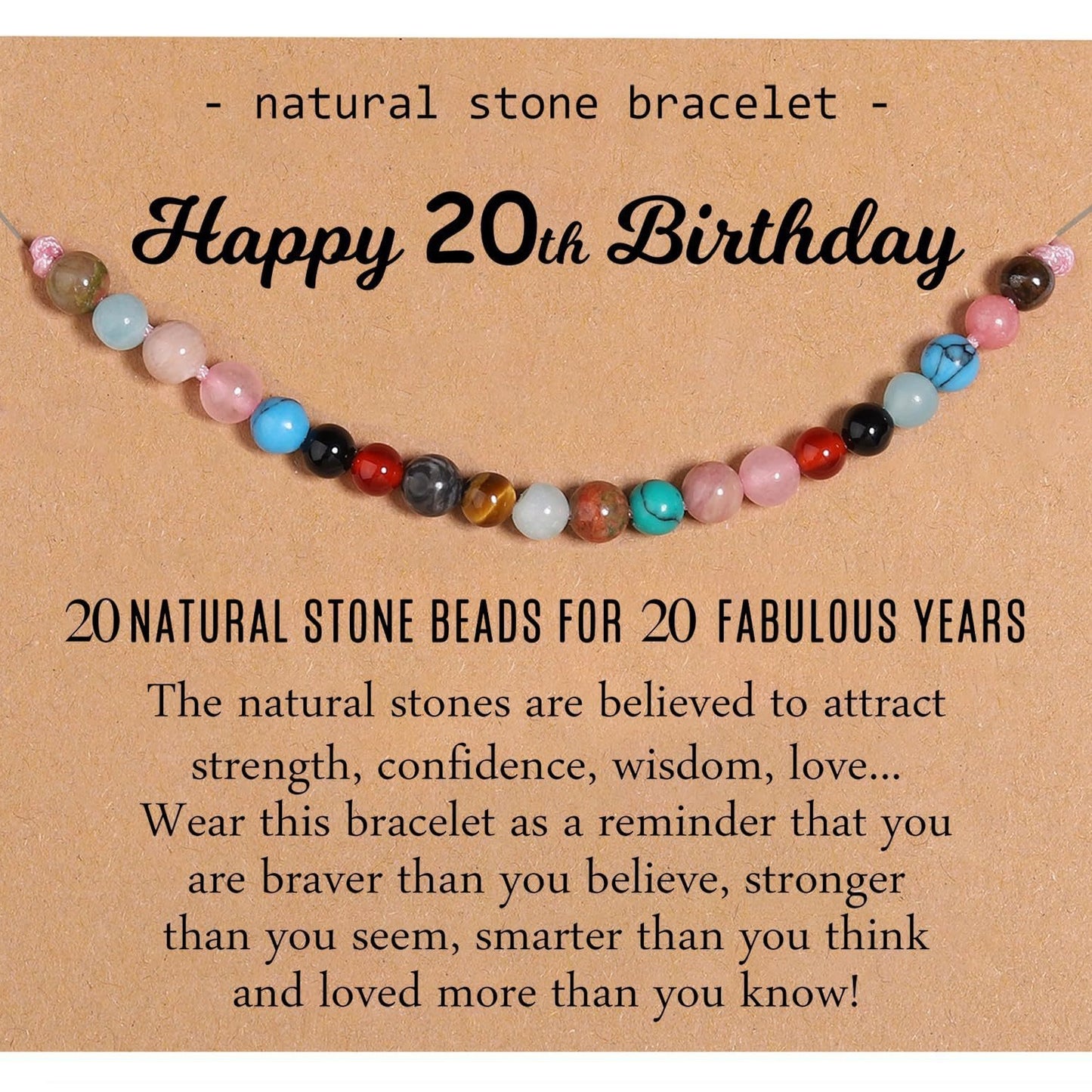 Sweet Geometric Natural Crystal Beaded Bracelet for Women