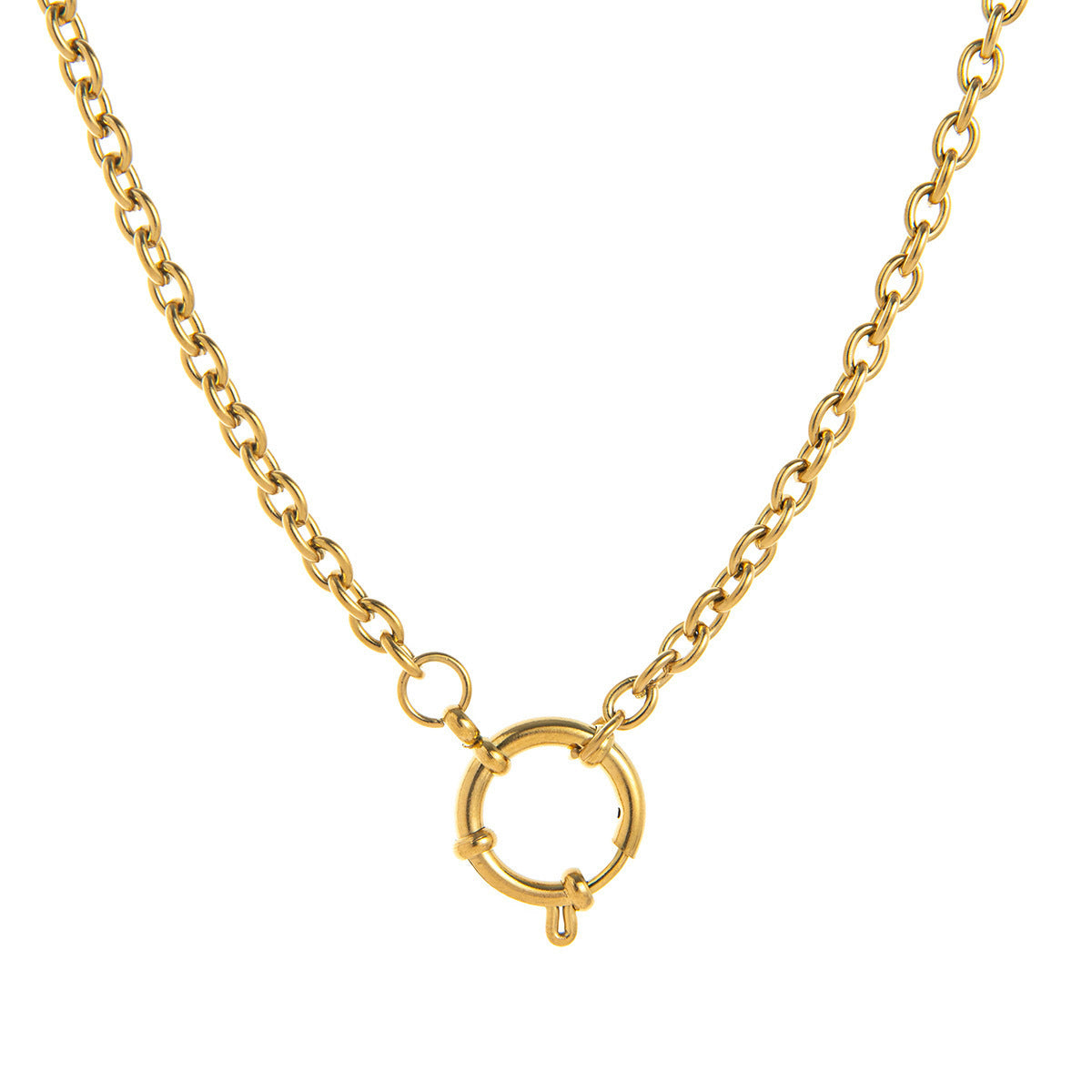 Minimalist Floral Pattern Brass PVD Plated Charm Bar
