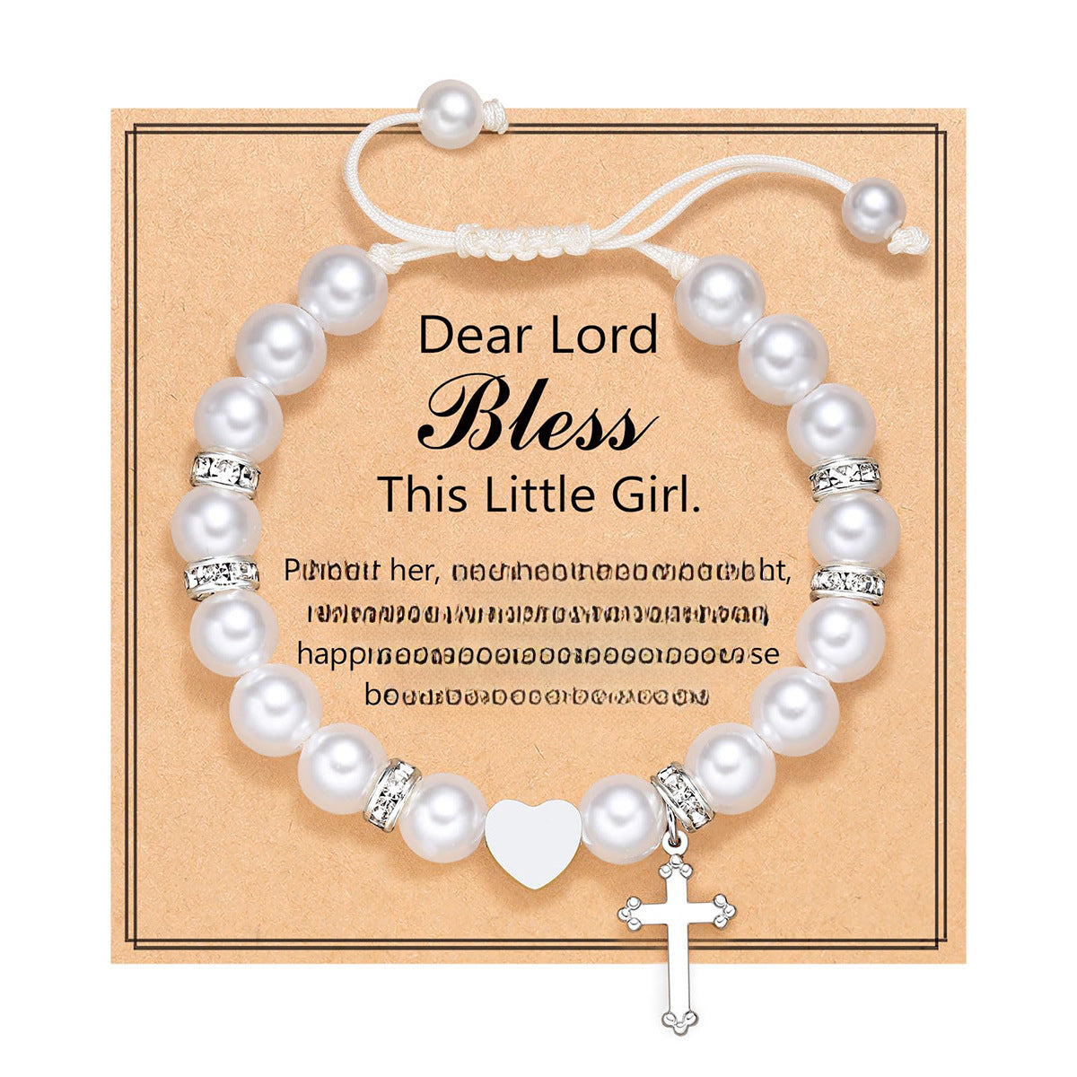 8mm Imitation Pearl Heart Woven Bracelet Unisex Fashion Jewelry Gift