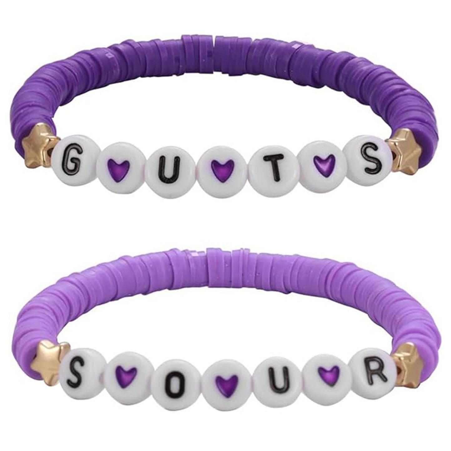 Minimalist Purple Resin Heart Geometric Handmade Bracelet for Women